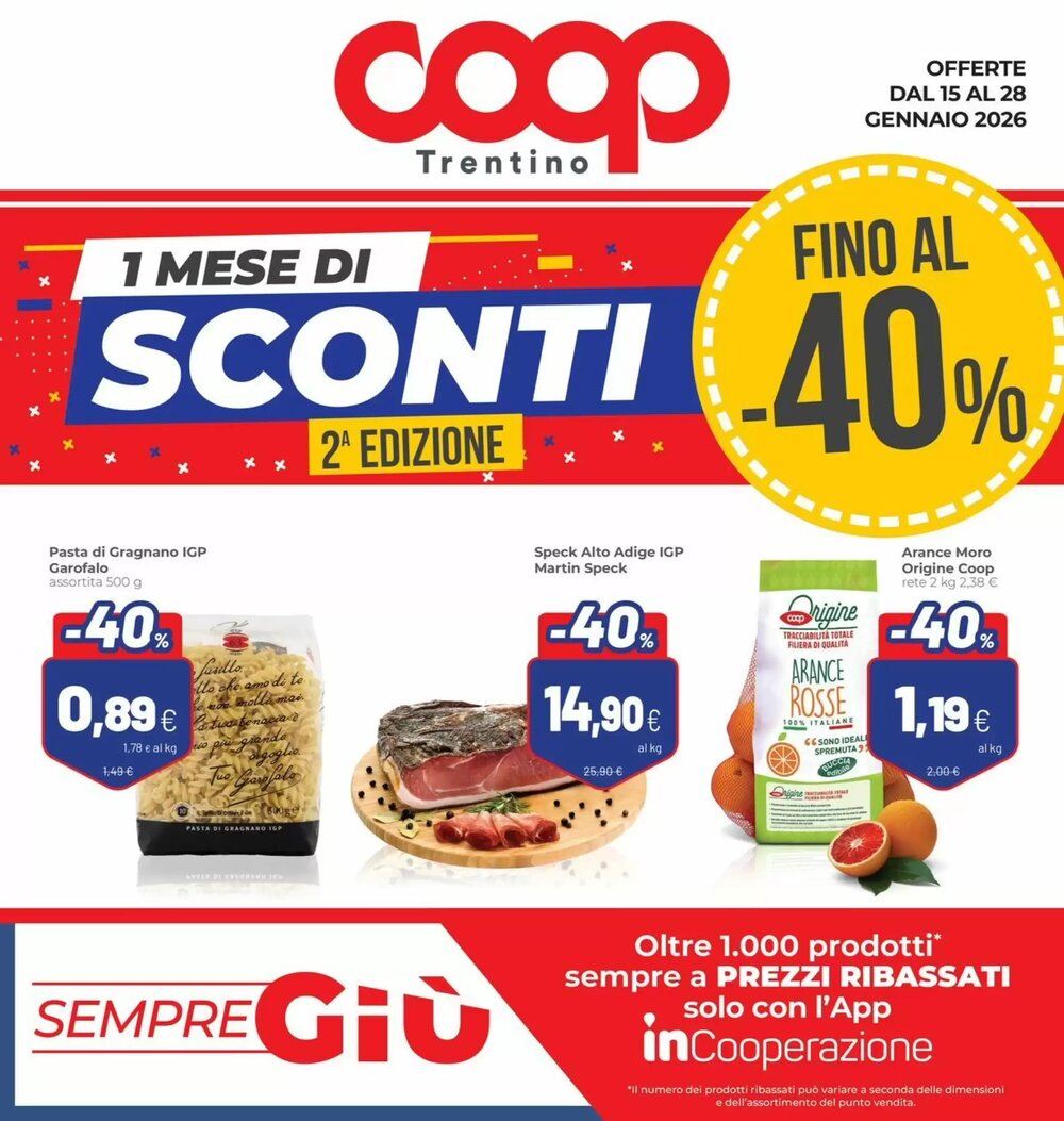 Volantino promozionale Coop Trentino  valide dal 15/01/2026 - Pagina 1.