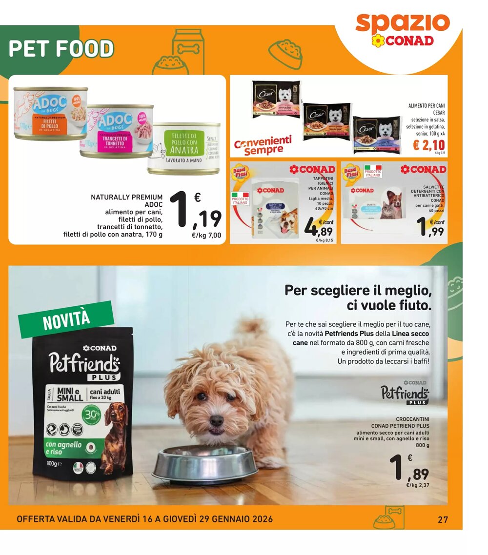 Volantino promozionale Spazio Conad  valide dal 16/01/2026 - Pagina 27.