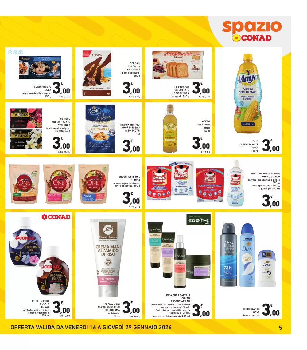 Volantino promozionale Spazio Conad  valide dal 16/01/2026 - Pagina 5.