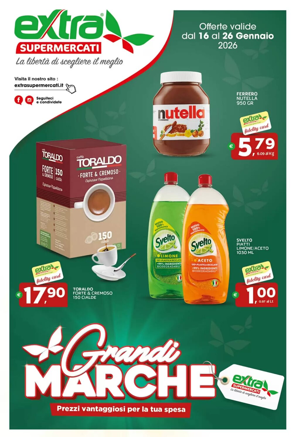 Volantino promozionale Extra Supermercati  valide dal 16/01/2026 - Pagina 1.