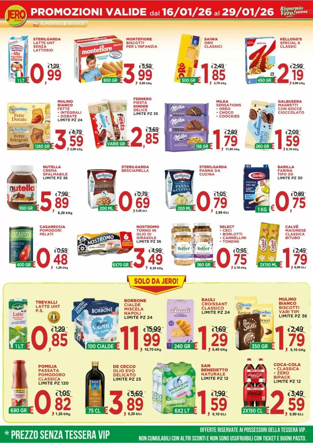 Volantino promozionale Jero Market  valide dal 16/01/2026 - Pagina 1.