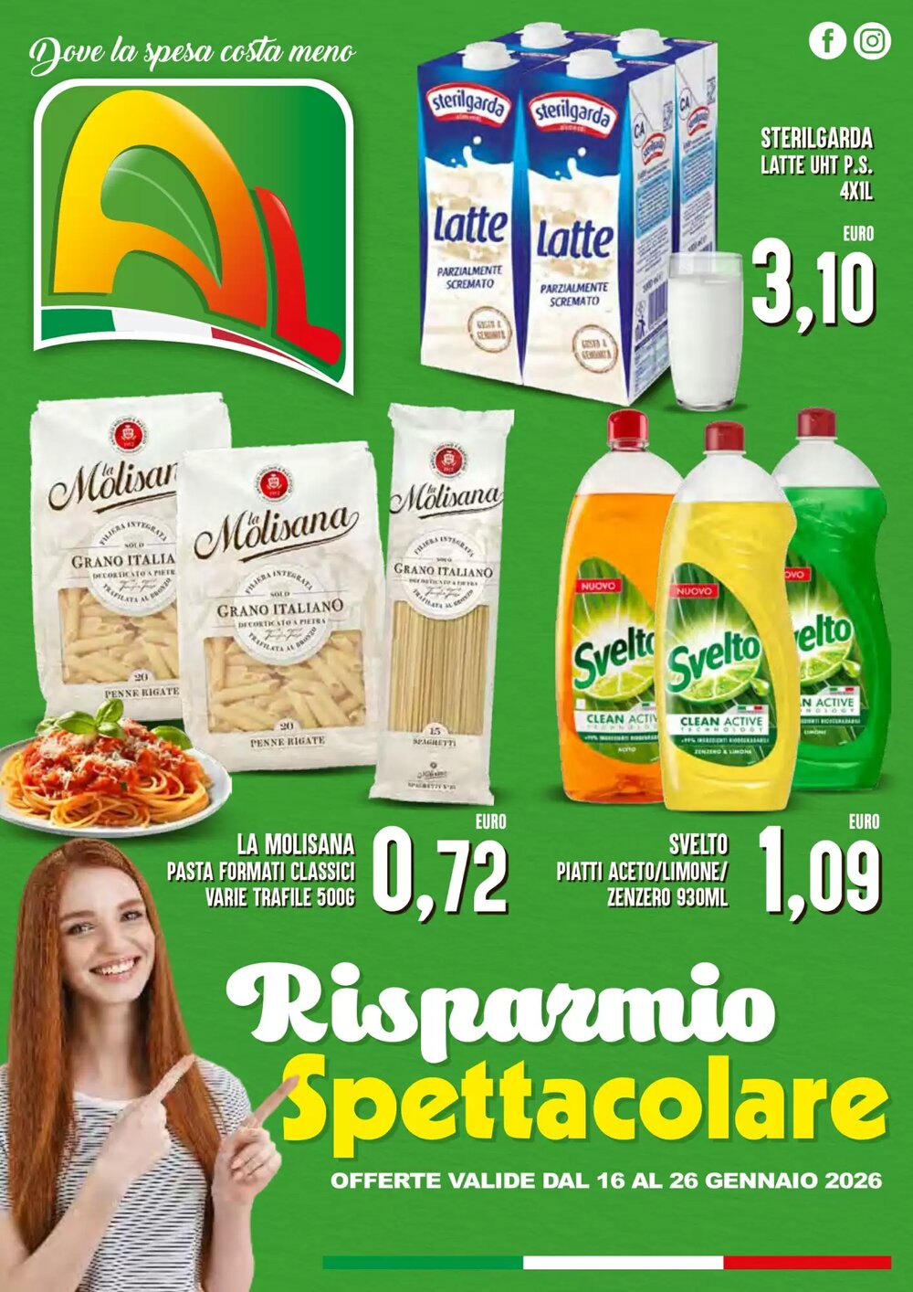 Volantino promozionale Al Discount  valide dal 16/01/2026 - Pagina 1.
