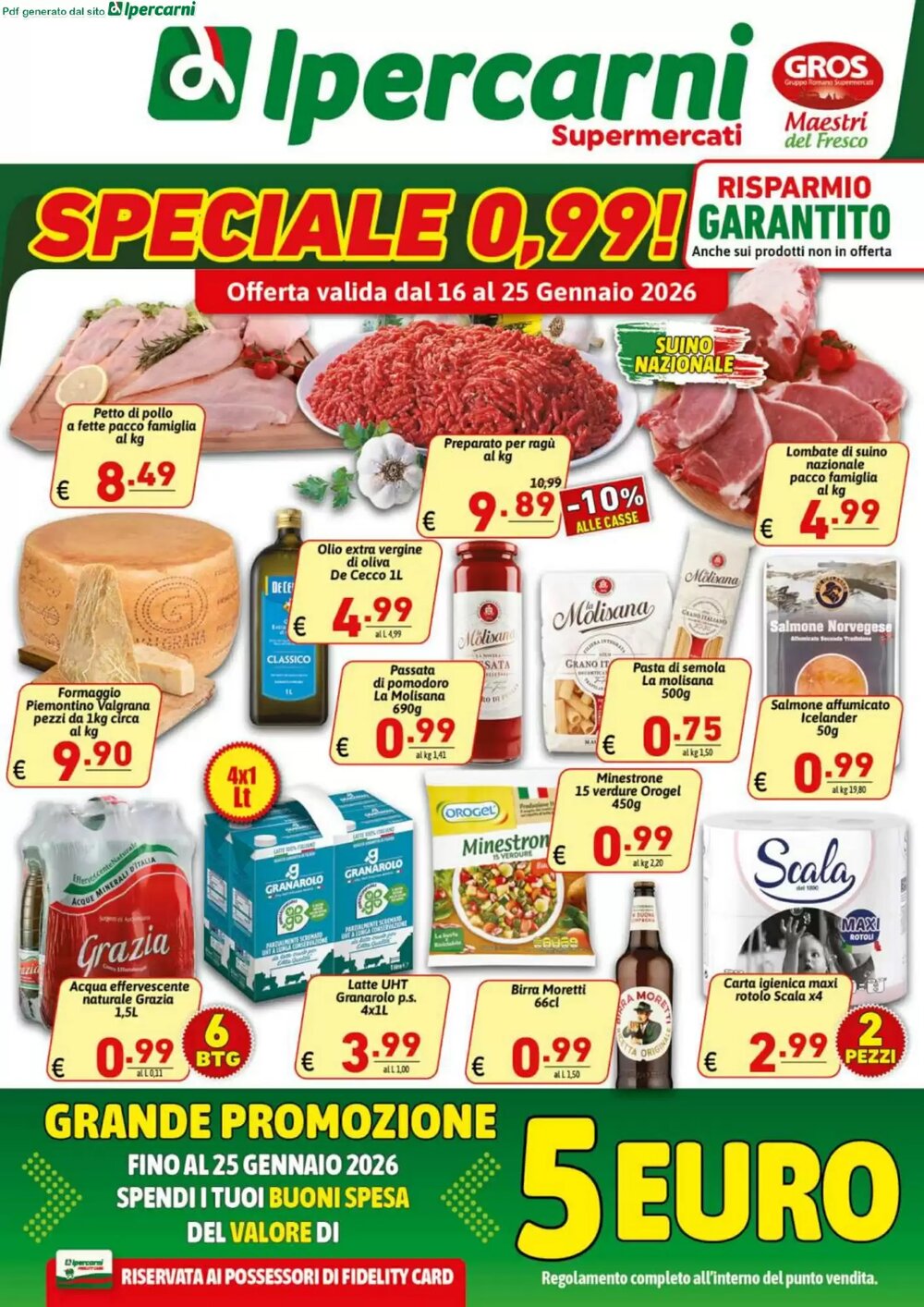 Volantino promozionale Ipercarni  valide dal 16/01/2026 - Pagina 1.
