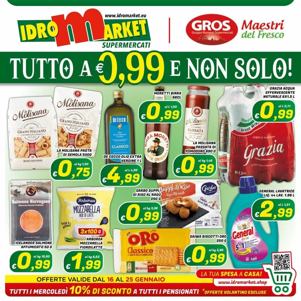 Volantino promozionale Idromarket  valide dal 16/01/2026 - Pagina 1.