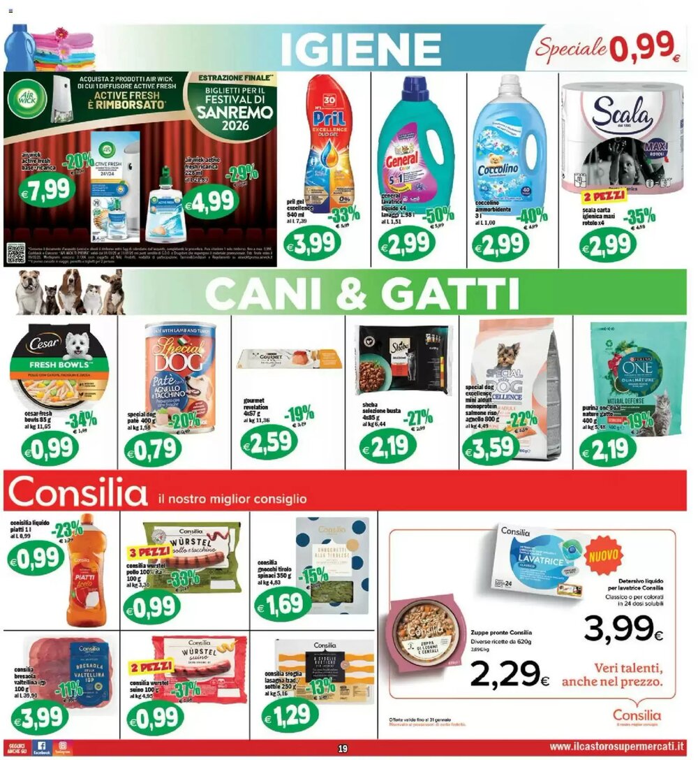 Volantino promozionale Il Castoro Supermercati  valide dal 16/01/2026 - Pagina 19.