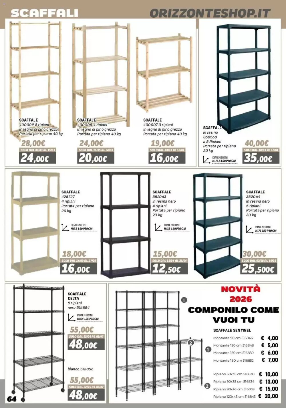 Volantino promozionale Orizzonte  valide dal 16/01/2026 - Pagina 64.