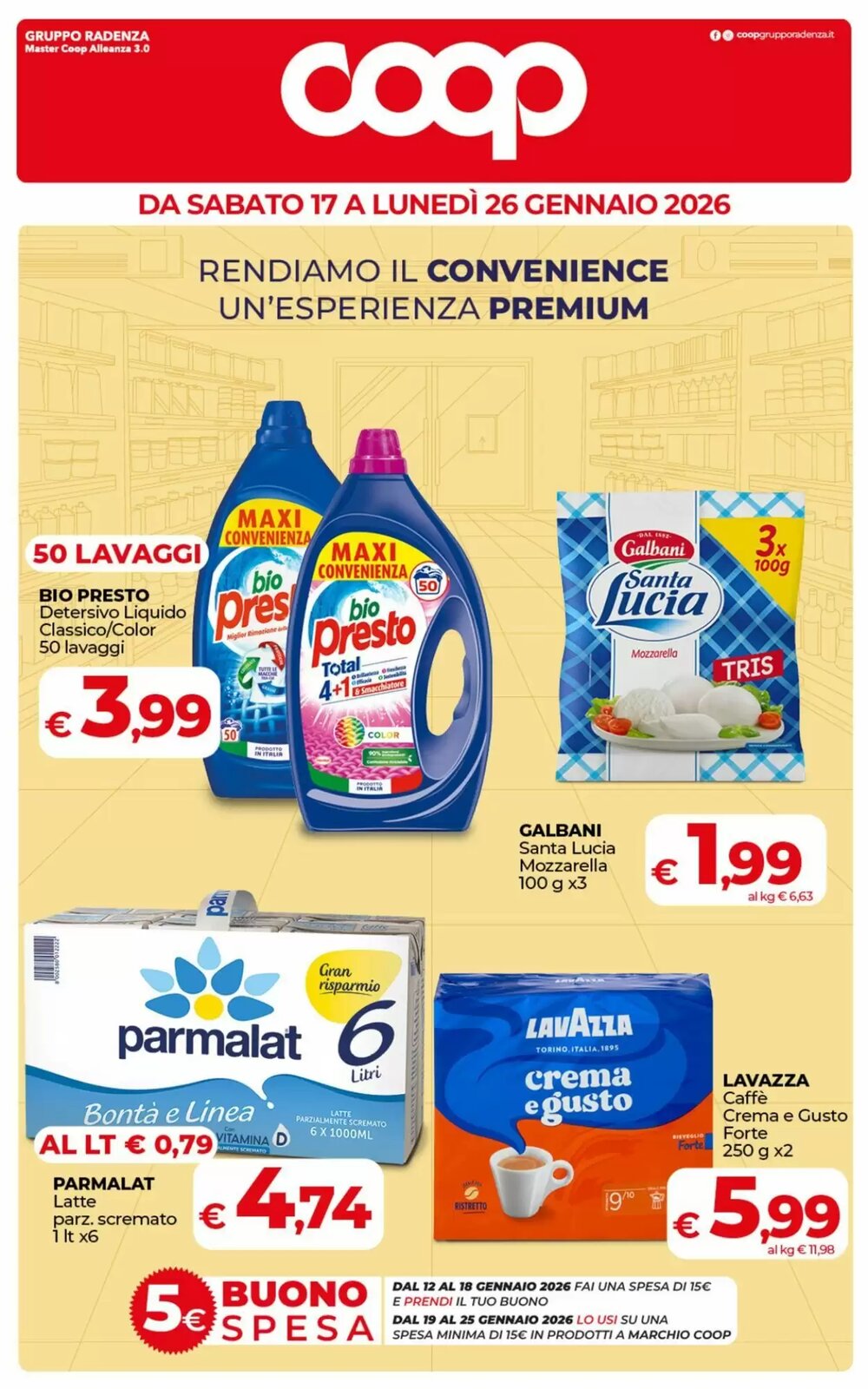 Volantino promozionale Coop  valide dal 17/01/2026 - Pagina 1.