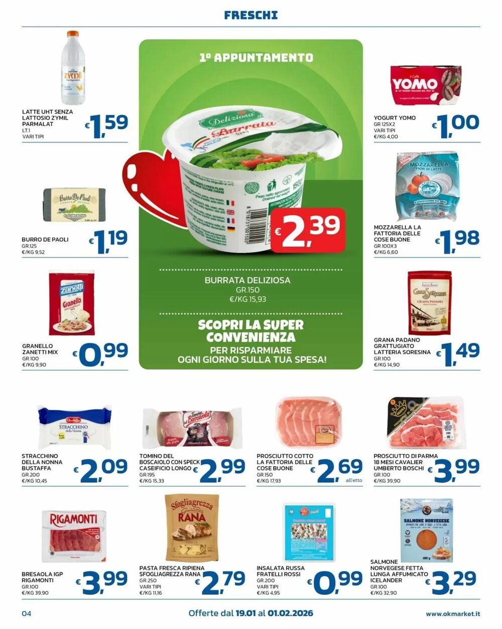 Volantino promozionale Ok Market  valide dal 19/01/2026 - Pagina 4.