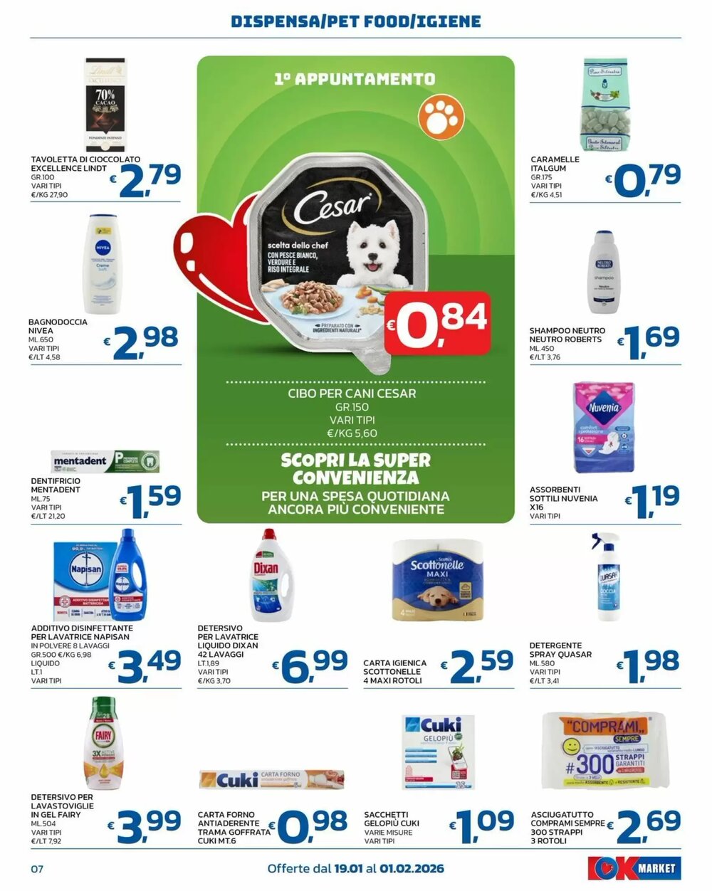 Volantino promozionale Ok Market  valide dal 19/01/2026 - Pagina 7.