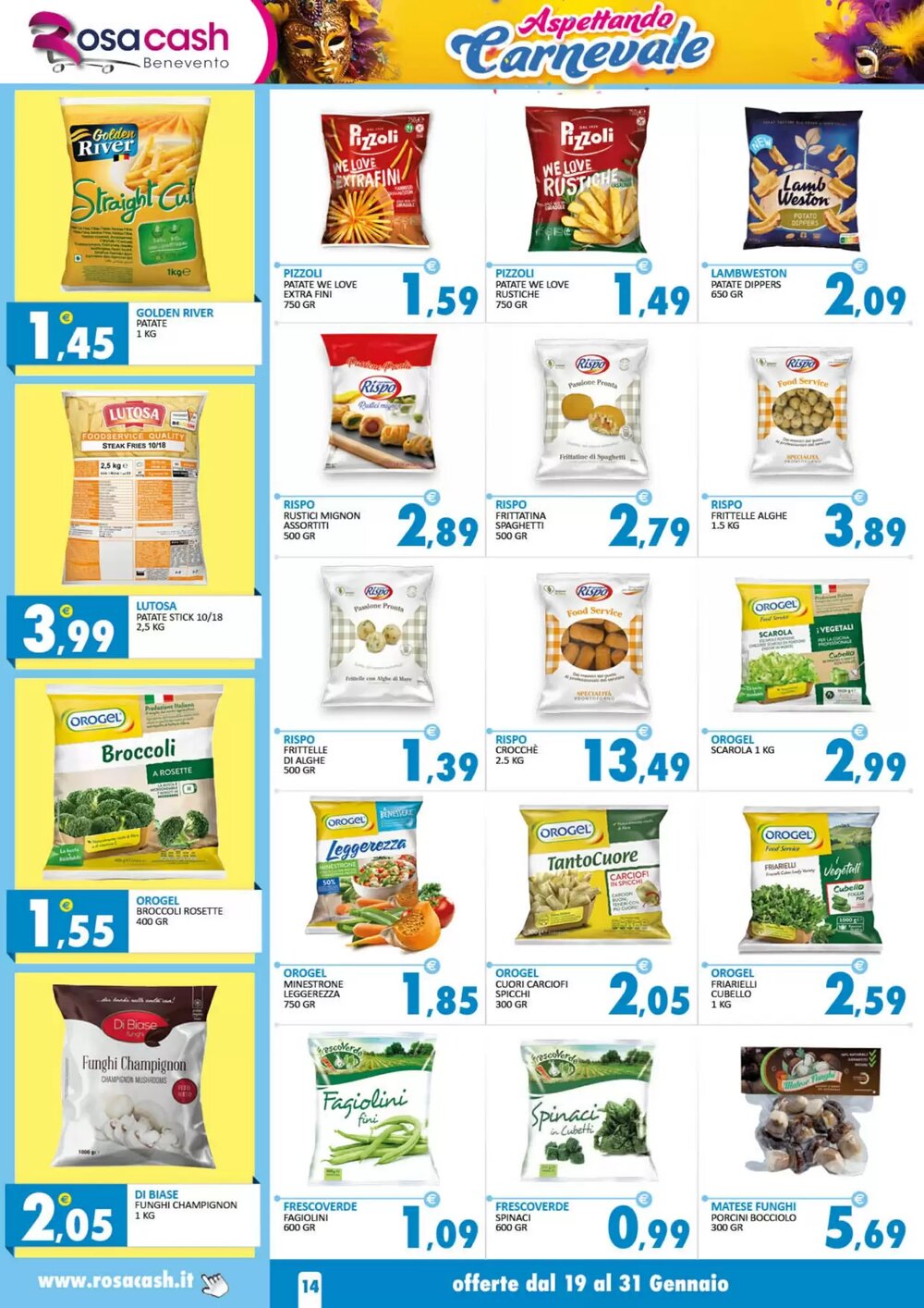 Volantino promozionale Rosa Cash  valide dal 19/01/2026 - Pagina 14.
