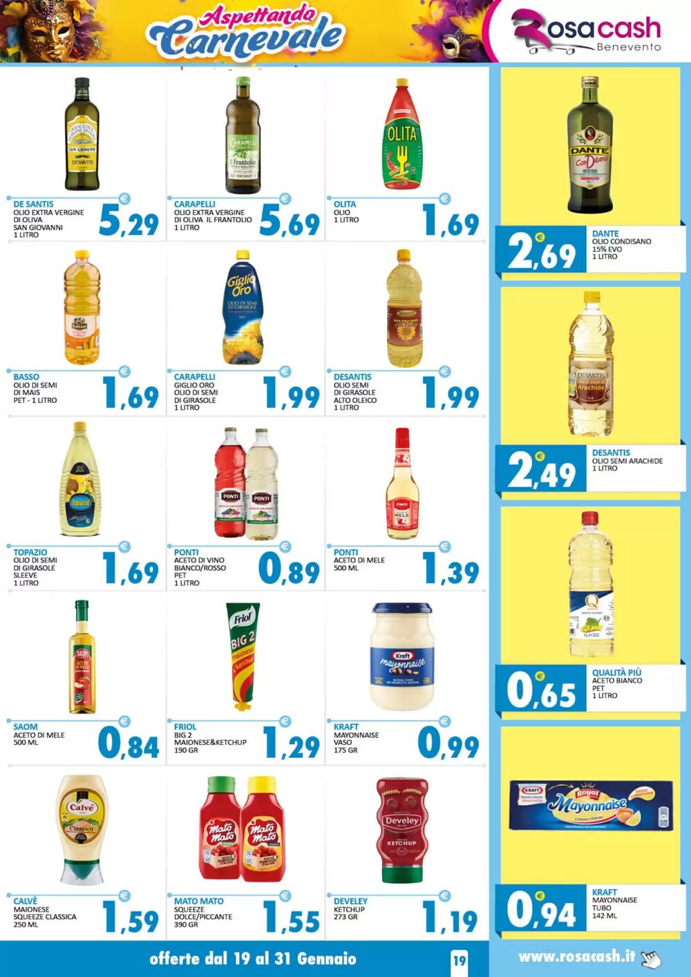 Volantino promozionale Rosa Cash  valide dal 19/01/2026 - Pagina 19.