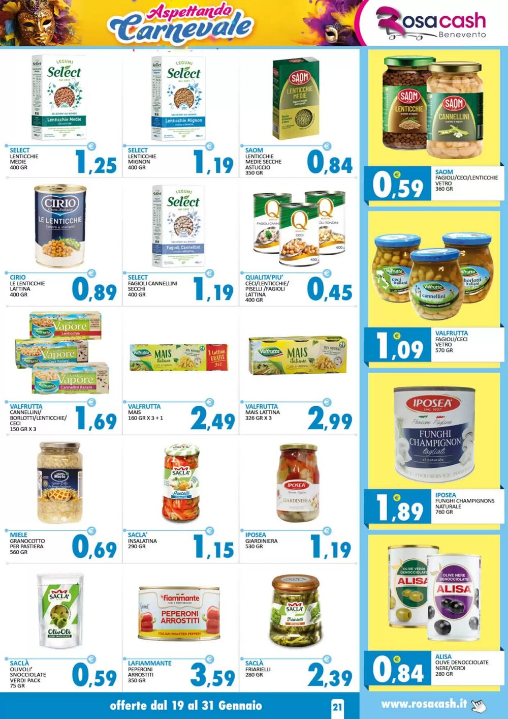 Volantino promozionale Rosa Cash  valide dal 19/01/2026 - Pagina 21.