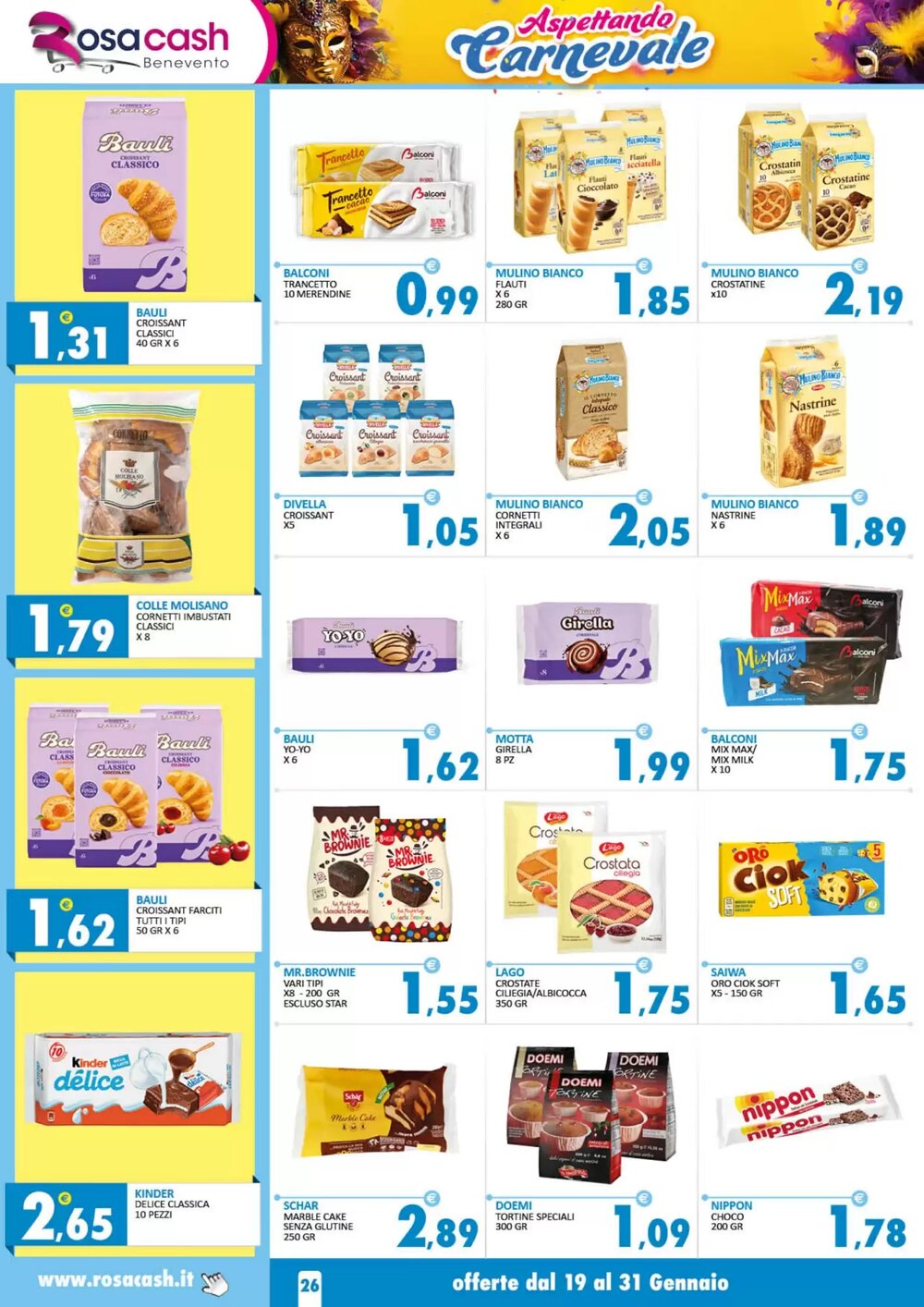 Volantino promozionale Rosa Cash  valide dal 19/01/2026 - Pagina 26.