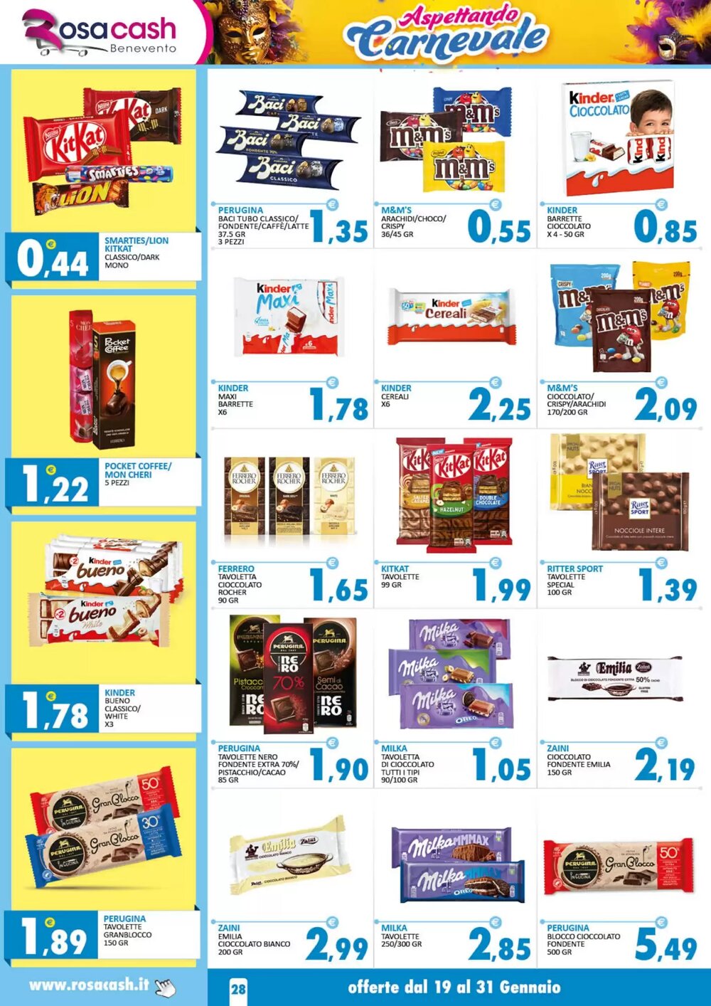 Volantino promozionale Rosa Cash  valide dal 19/01/2026 - Pagina 28.