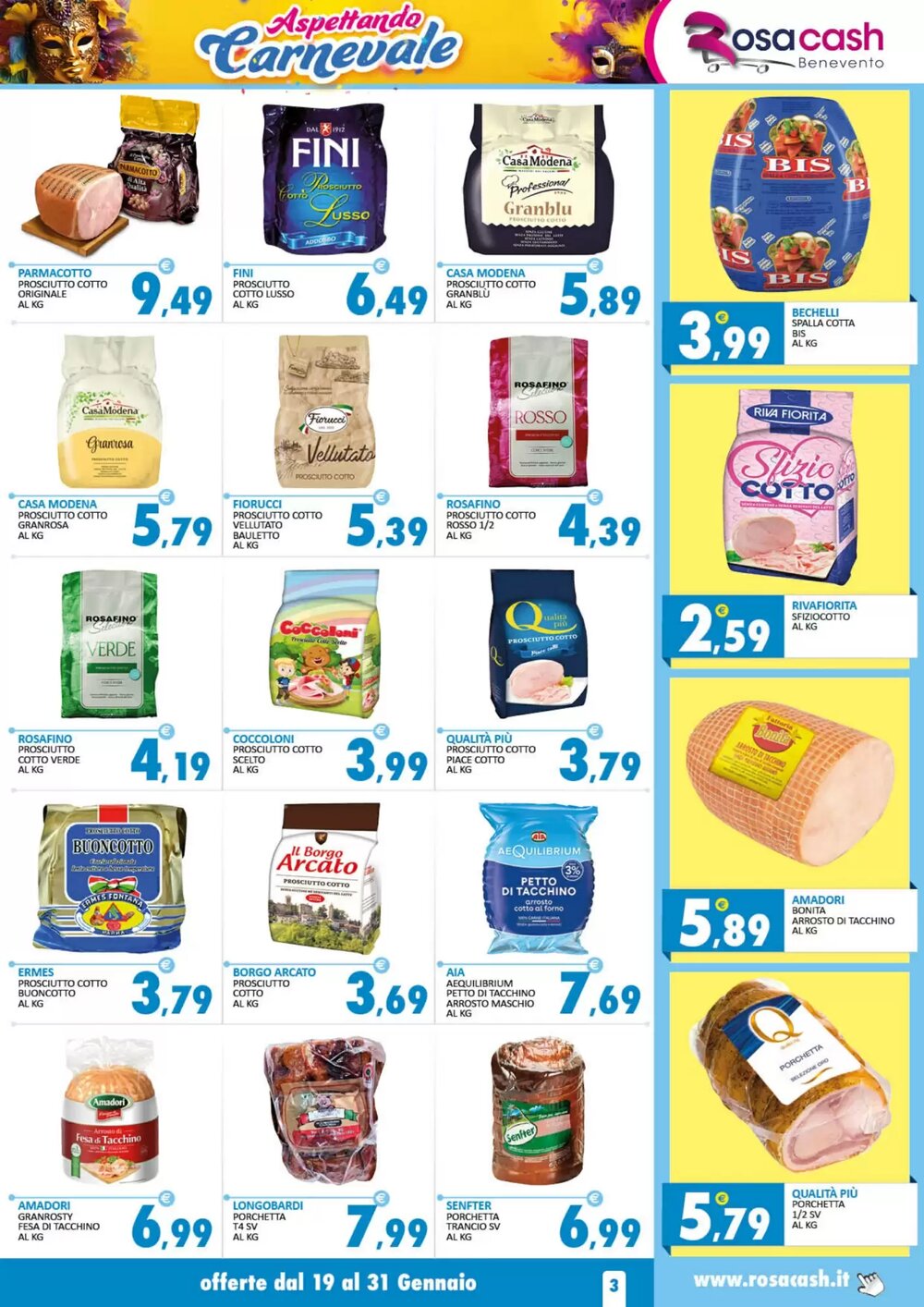 Volantino promozionale Rosa Cash  valide dal 19/01/2026 - Pagina 3.