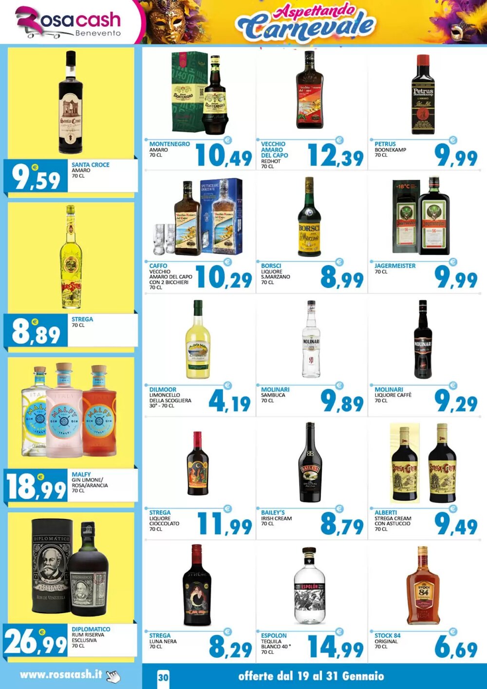 Volantino promozionale Rosa Cash  valide dal 19/01/2026 - Pagina 30.