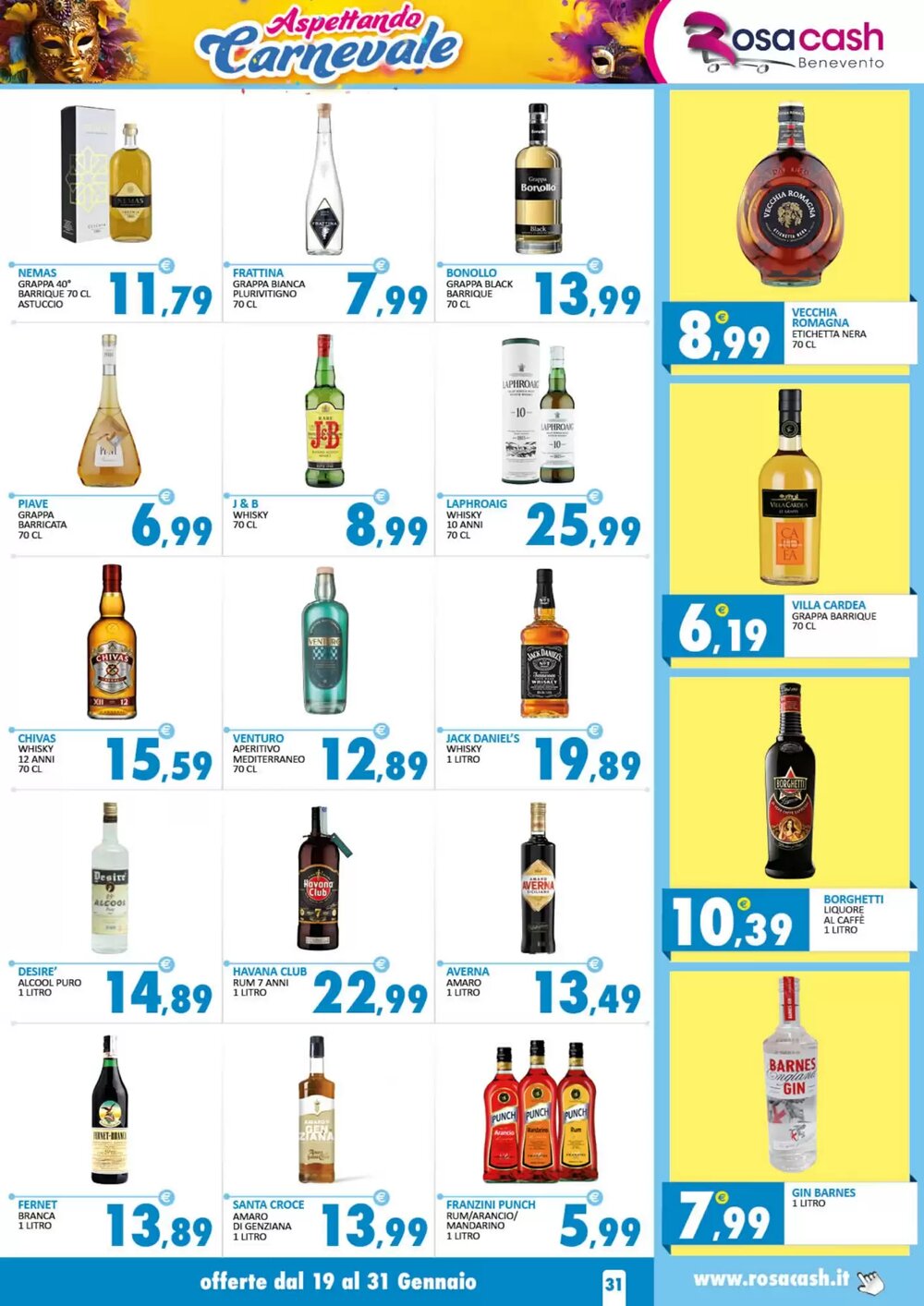 Volantino promozionale Rosa Cash  valide dal 19/01/2026 - Pagina 31.