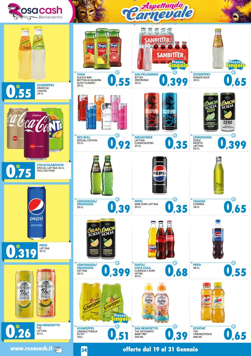 Volantino promozionale Rosa Cash  valide dal 19/01/2026 - Pagina 34.