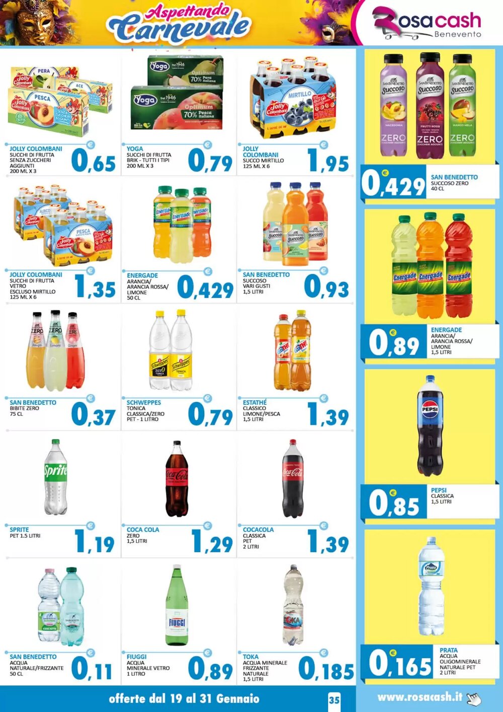 Volantino promozionale Rosa Cash  valide dal 19/01/2026 - Pagina 35.