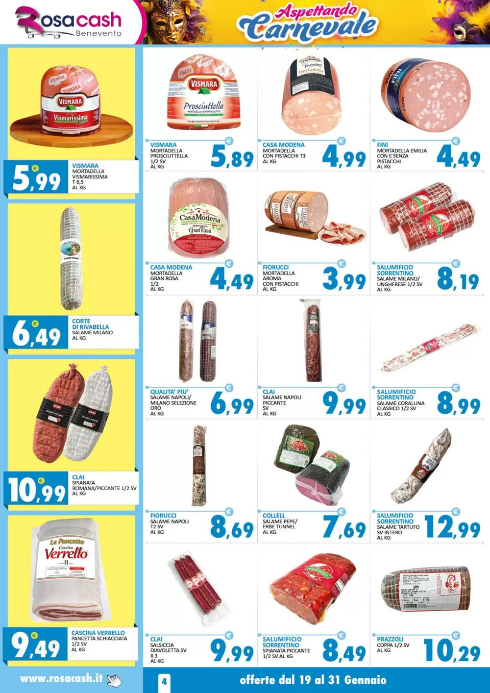Volantino promozionale Rosa Cash  valide dal 19/01/2026 - Pagina 4.