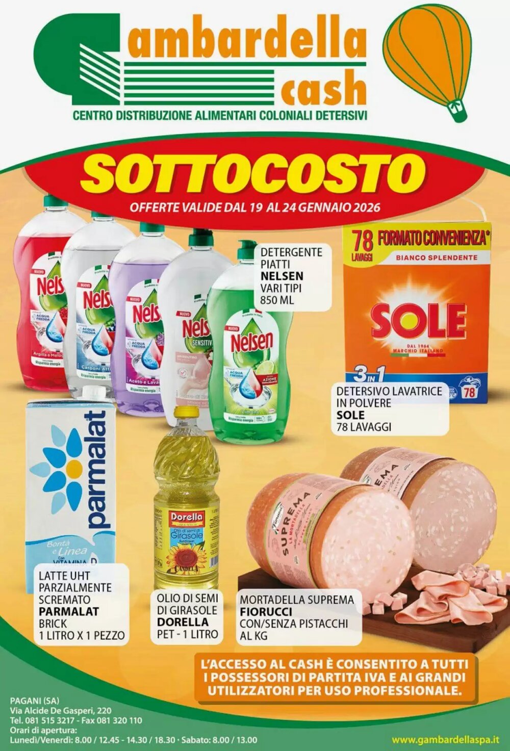 Volantino promozionale Gambardella Cash  valide dal 19/01/2026 - Pagina 1.