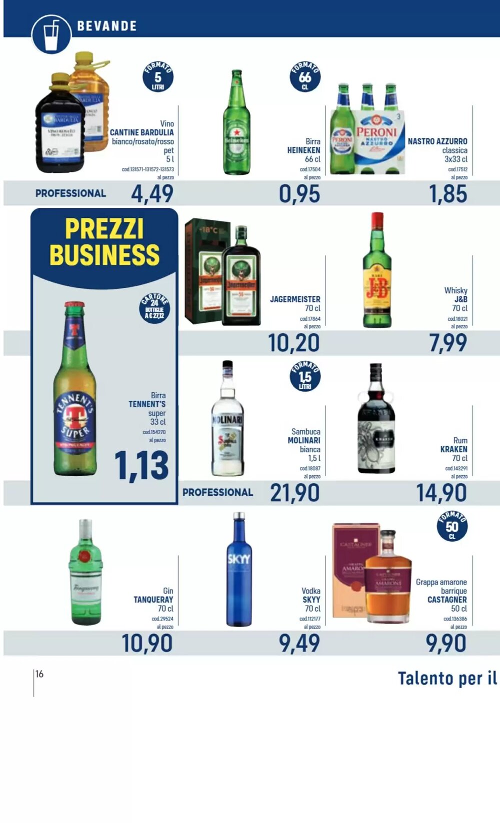 Volantino promozionale Talento Professional Store  valide dal 19/01/2026 - Pagina 16.