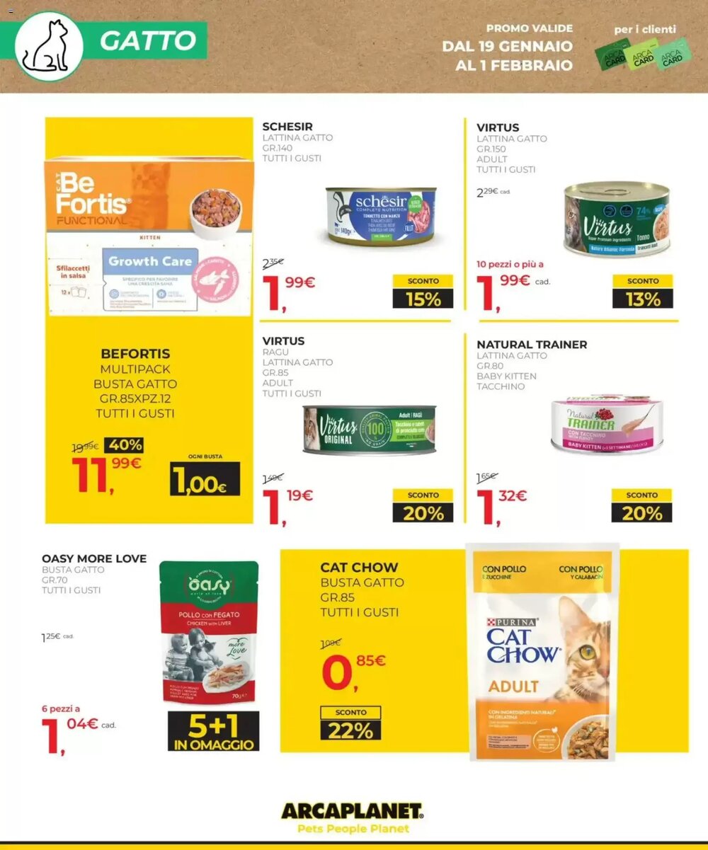 Volantino promozionale Arcaplanet  valide dal 19/01/2026 - Pagina 8.