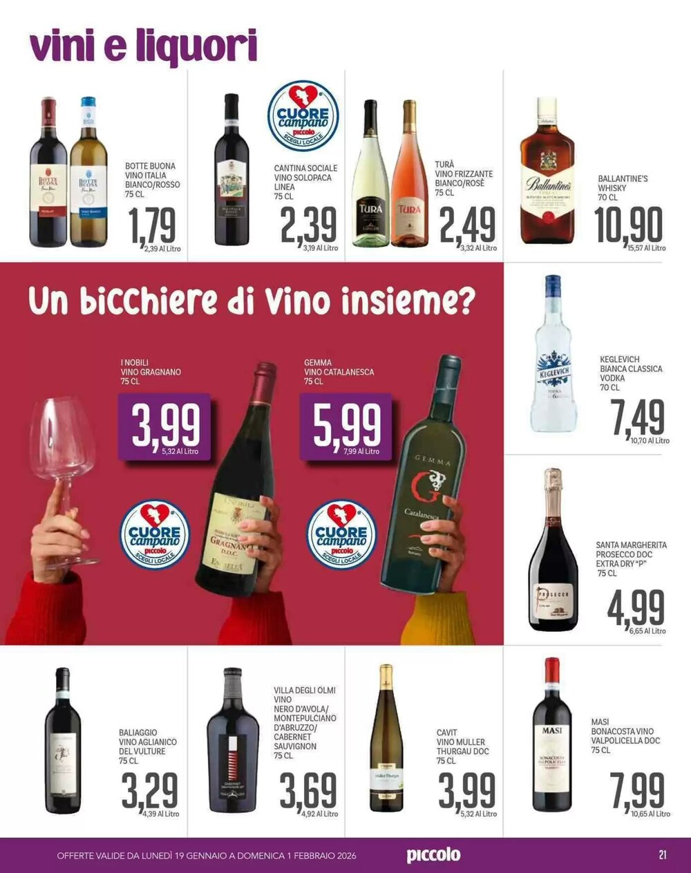 Volantino promozionale Supermercati Piccolo  valide dal 19/01/2026 - Pagina 21.