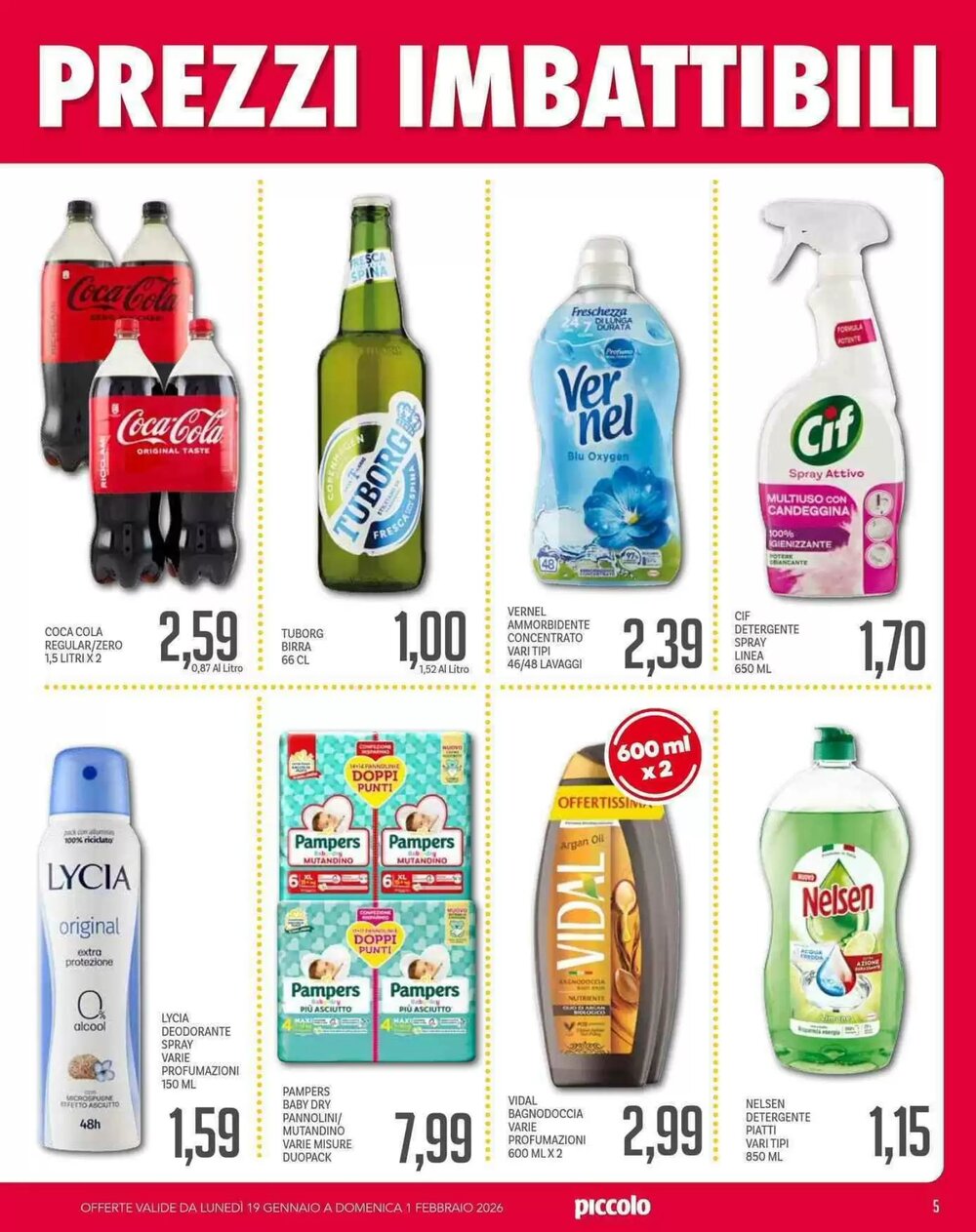 Volantino promozionale Supermercati Piccolo  valide dal 19/01/2026 - Pagina 5.
