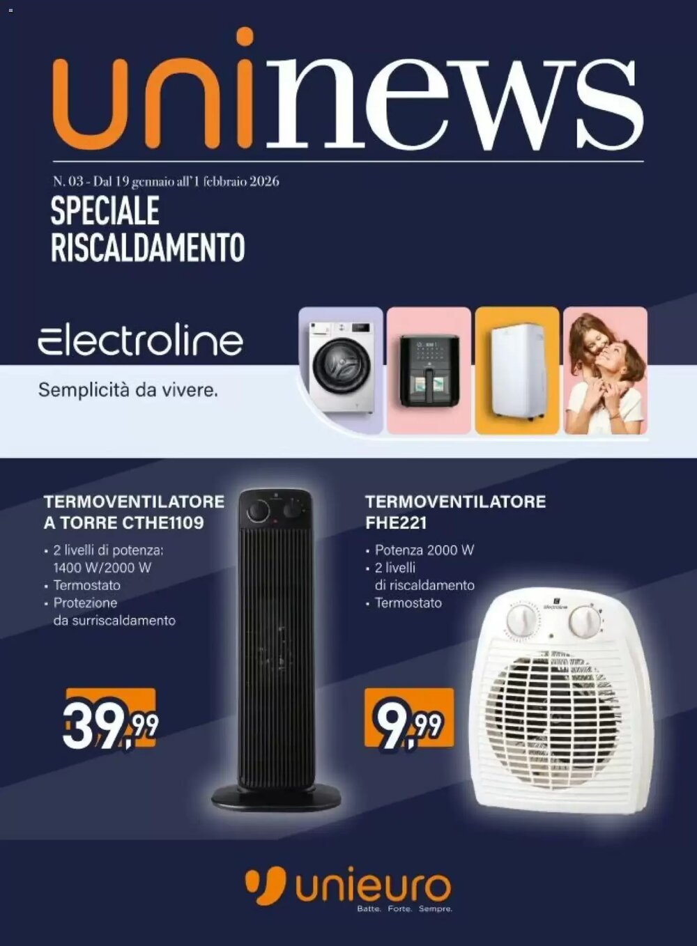 Volantino promozionale Unieuro valide dal 19/01/2026 - Pagina 1.