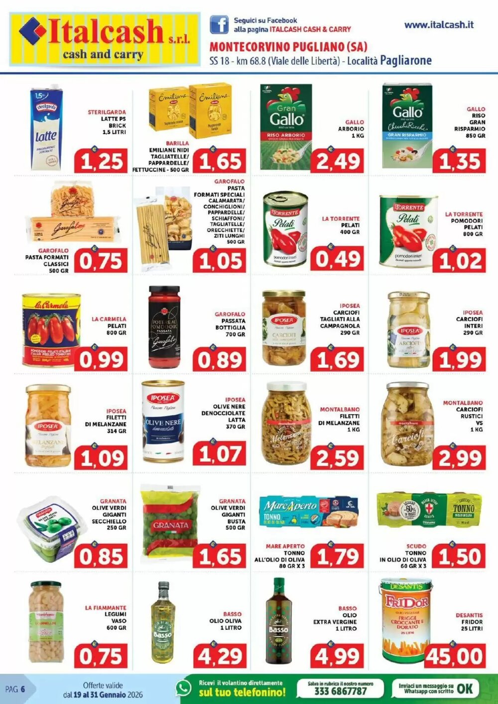 Volantino promozionale Italcash Cash & Carry valide dal 19/01/2026 - Pagina 6.
