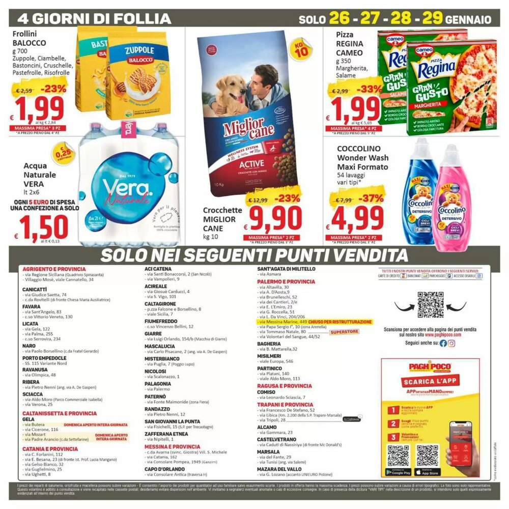 Volantino promozionale Paghi Poco valide dal 19/01/2026 - Pagina 20.
