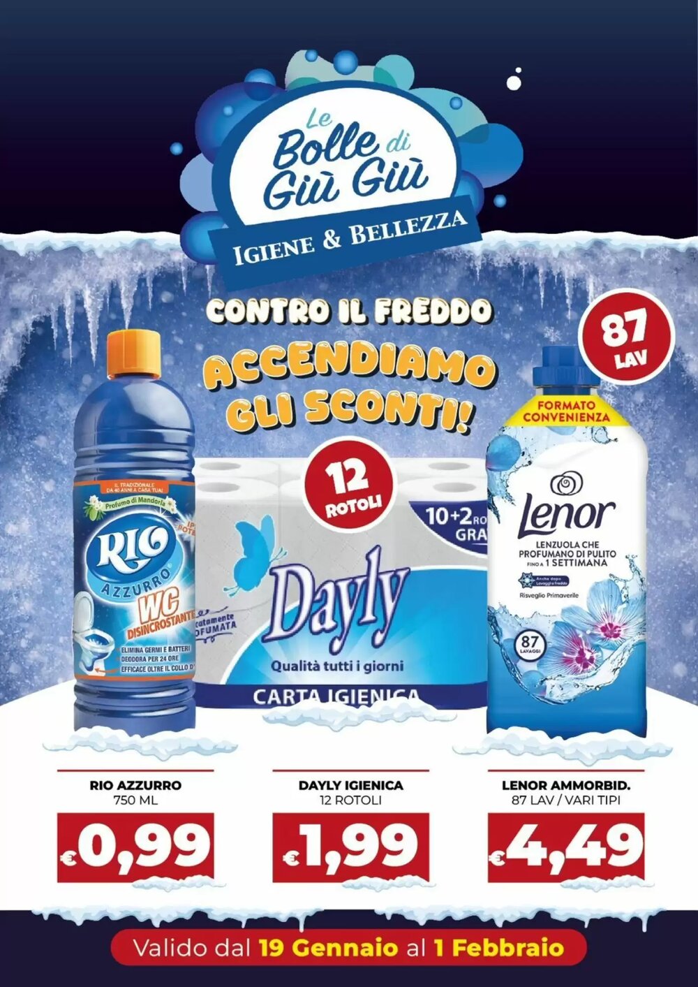 Volantino promozionale Le Bolle di Giù Giù  valide dal 19/01/2026 - Pagina 1.