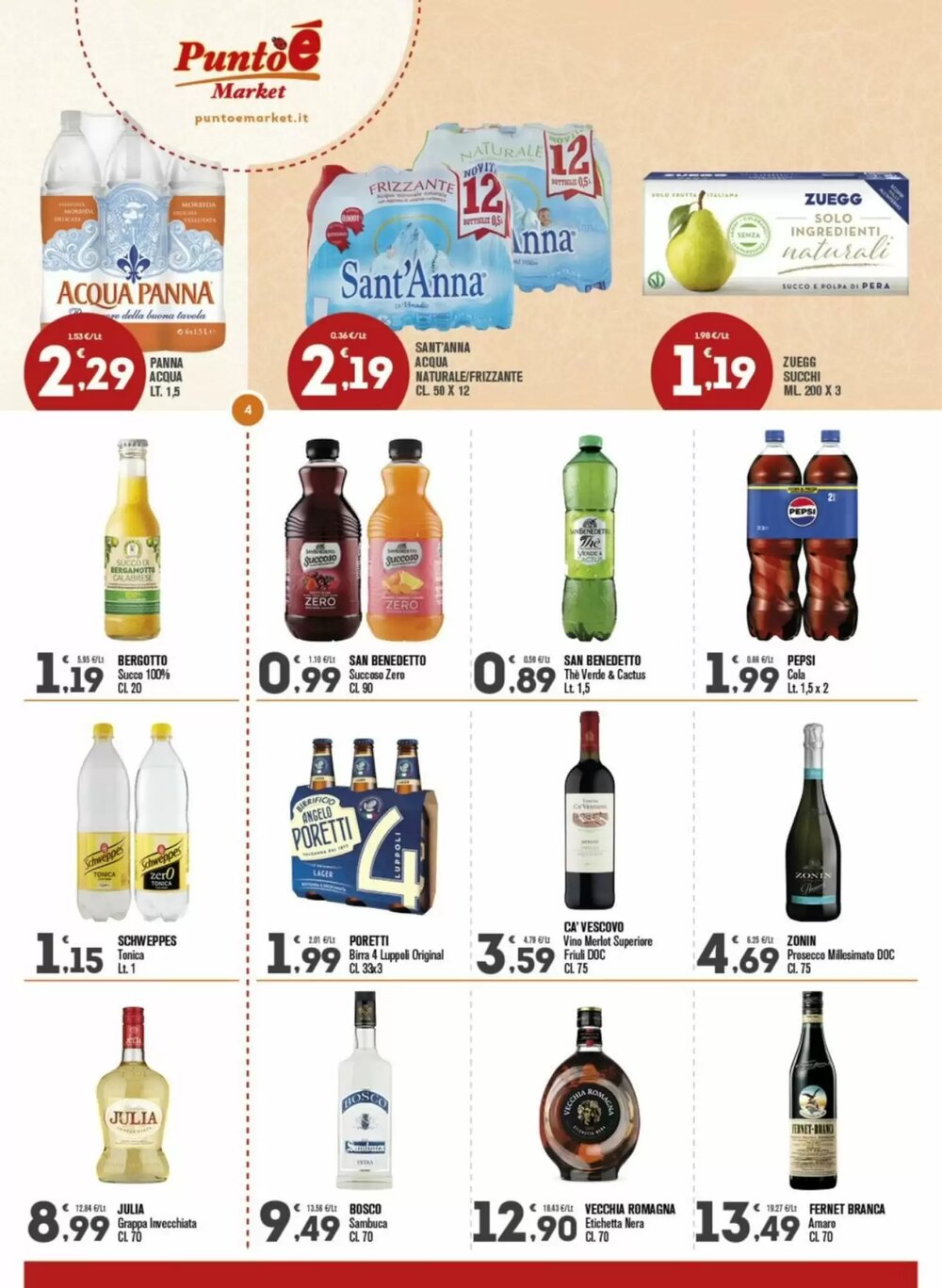 Volantino promozionale Punto é market  valide dal 19/01/2026 - Pagina 4.