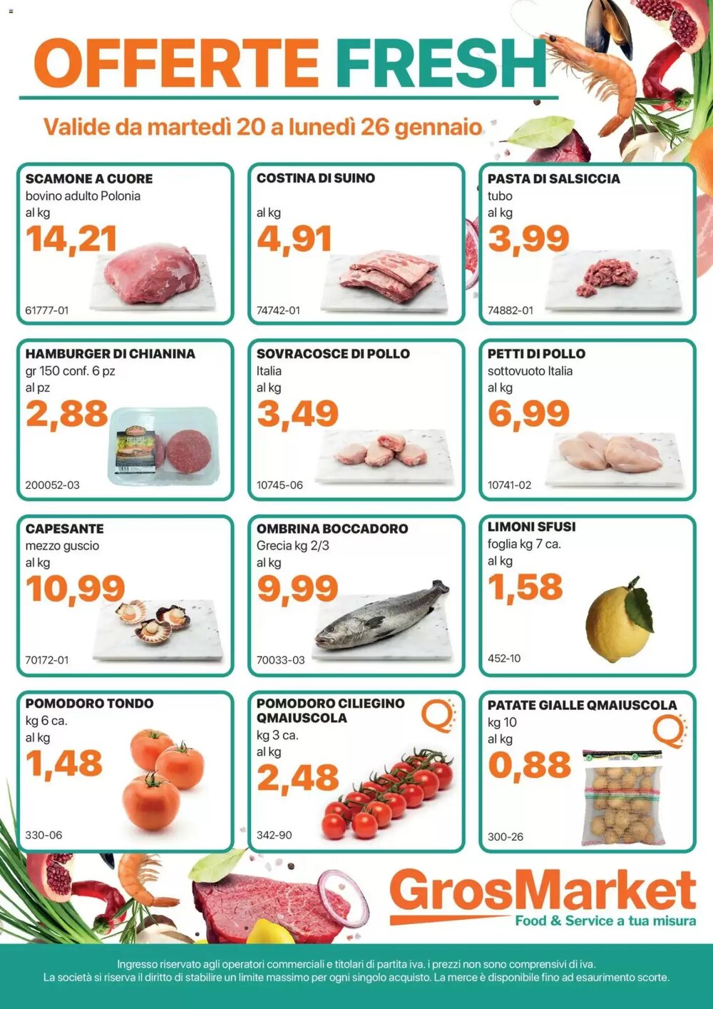 Volantino promozionale GrosMarket  valide dal 20/01/2026 - Pagina 1.