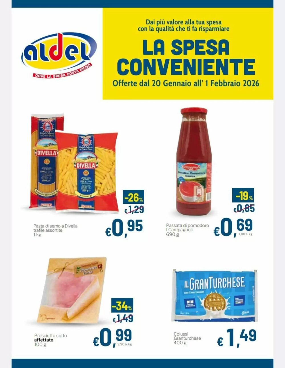 Volantino promozionale Aldel Discount  valide dal 20/01/2026 - Pagina 1.