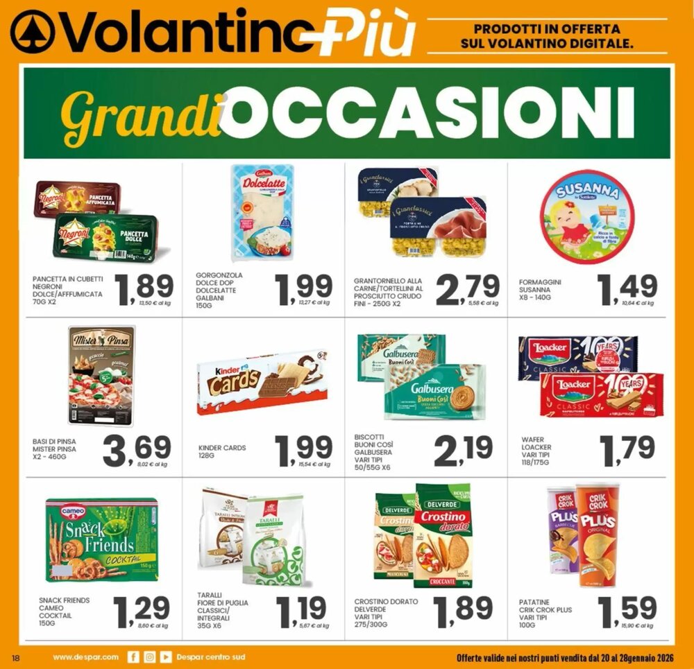 Volantino promozionale Despar  valide dal 20/01/2026 - Pagina 18.