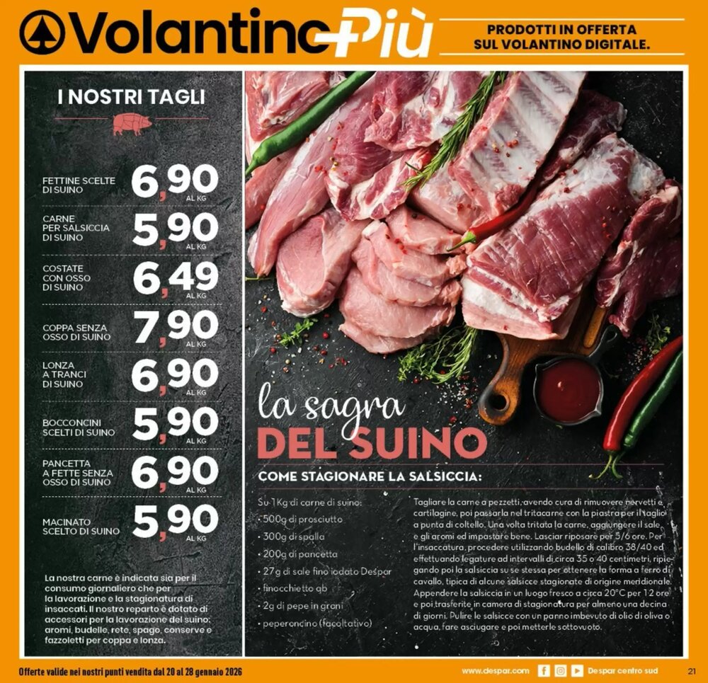 Volantino promozionale Despar  valide dal 20/01/2026 - Pagina 21.