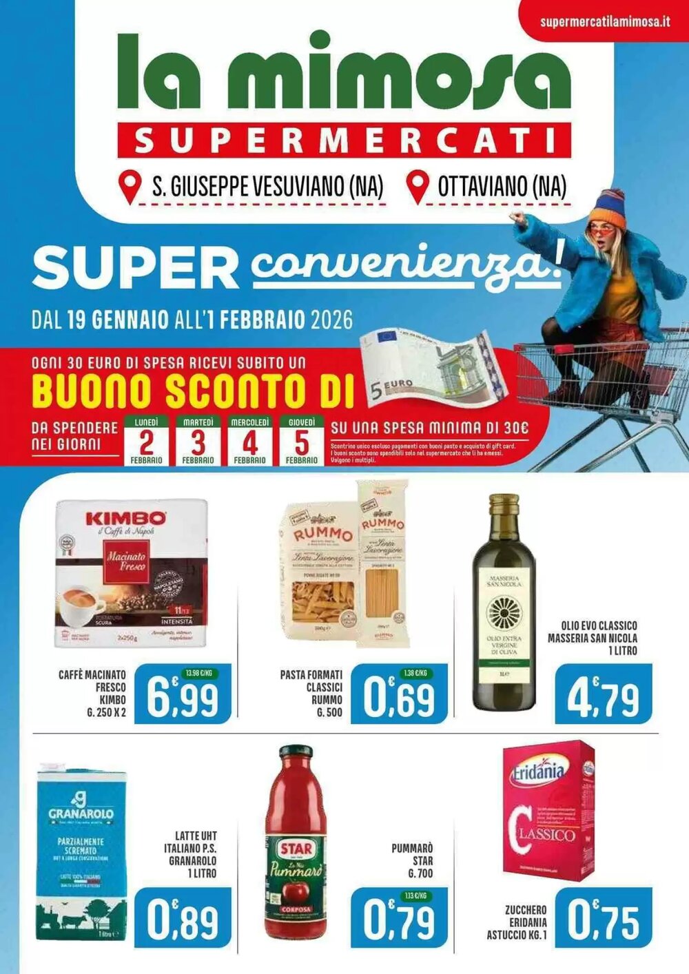 Volantino promozionale La Mimosa Supermercati  valide dal 20/01/2026 - Pagina 1.