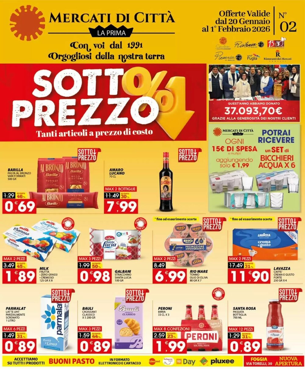 Volantino promozionale Mercati di Città La Prima  valide dal 20/01/2026 - Pagina 1.