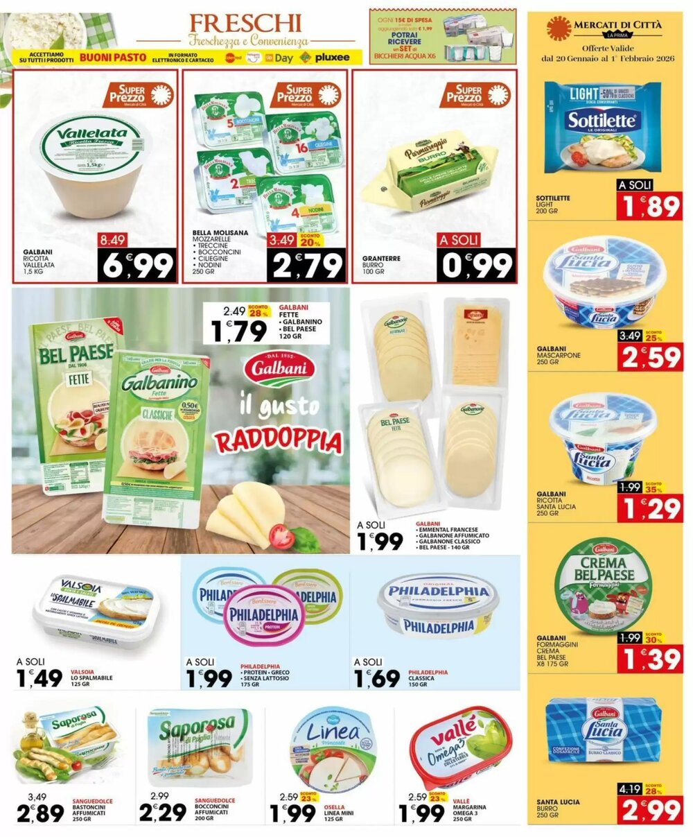 Volantino promozionale Mercati di Città La Prima  valide dal 20/01/2026 - Pagina 15.