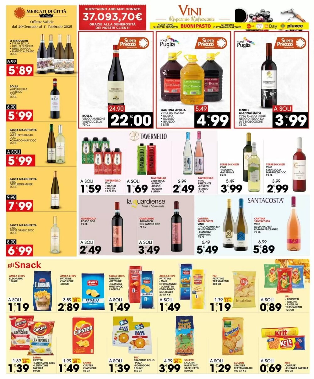 Volantino promozionale Mercati di Città La Prima  valide dal 20/01/2026 - Pagina 20.