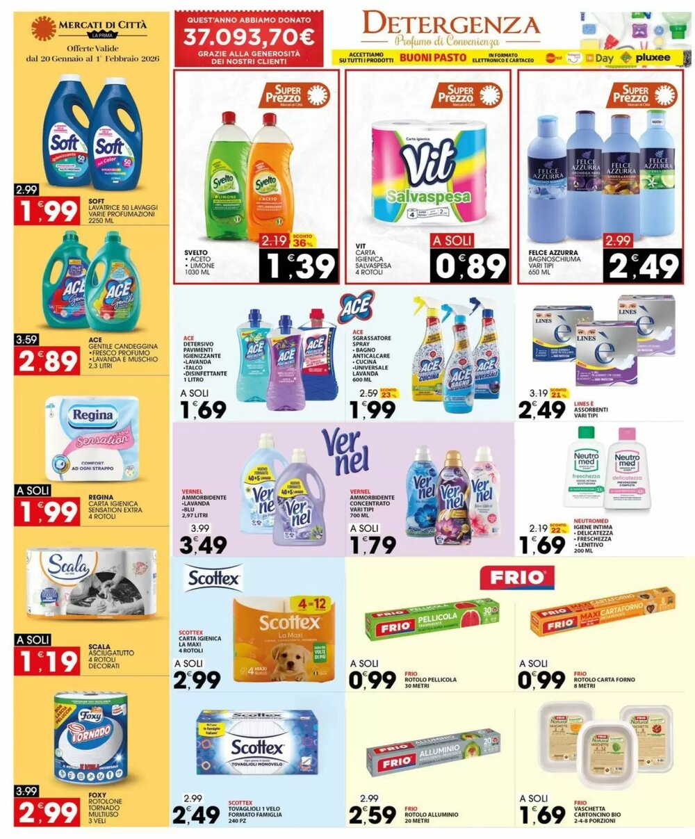 Volantino promozionale Mercati di Città La Prima  valide dal 20/01/2026 - Pagina 22.