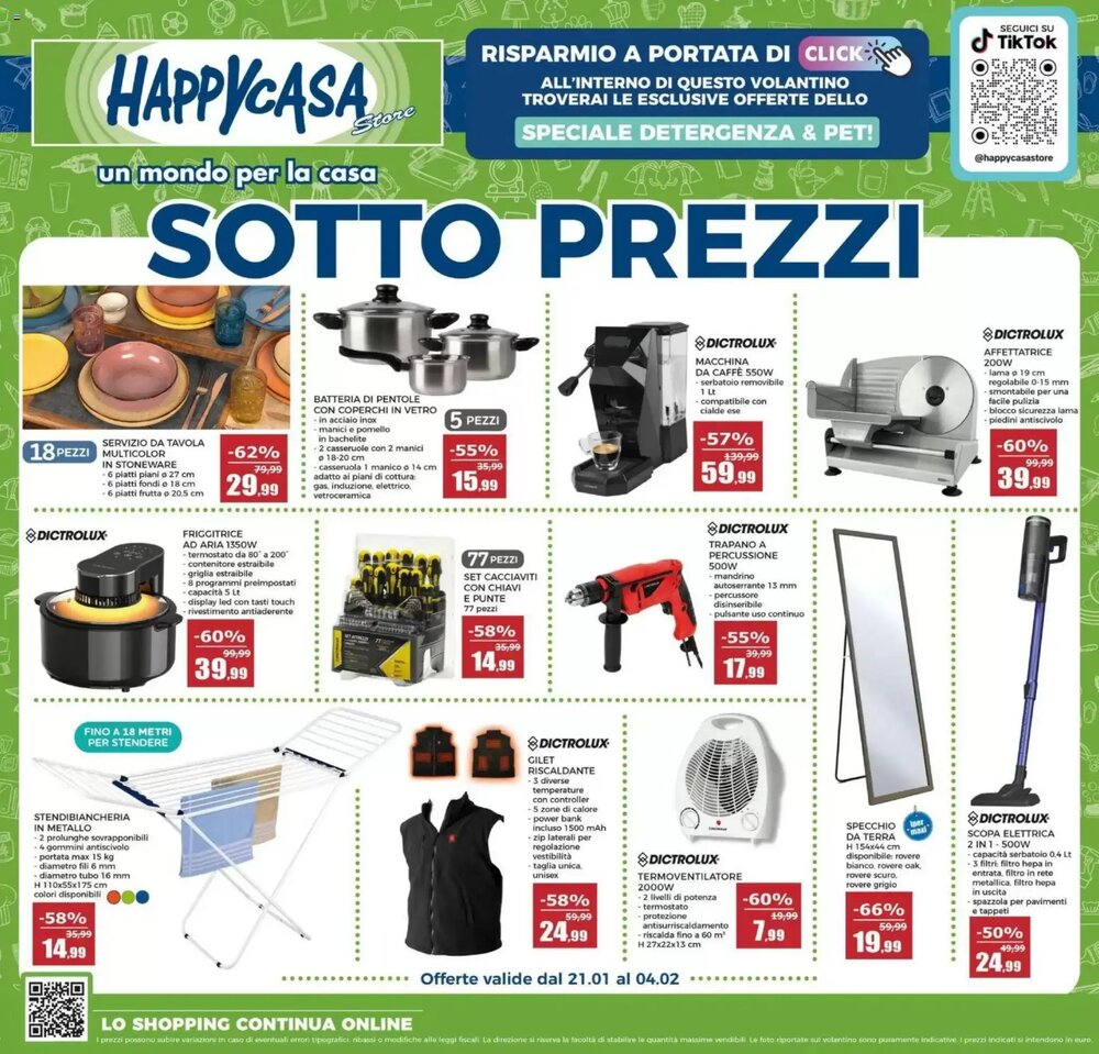 Volantino promozionale Happy Casa  valide dal 21/01/2026 - Pagina 1.