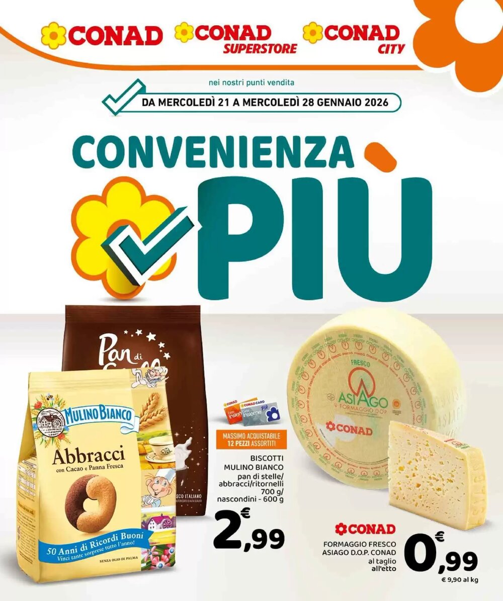 Volantino promozionale Conad City valide dal 21/01/2026 - Pagina 1.