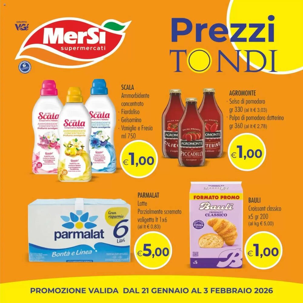 Volantino promozionale MerSi Supermercati  valide dal 21/01/2026 - Pagina 1.