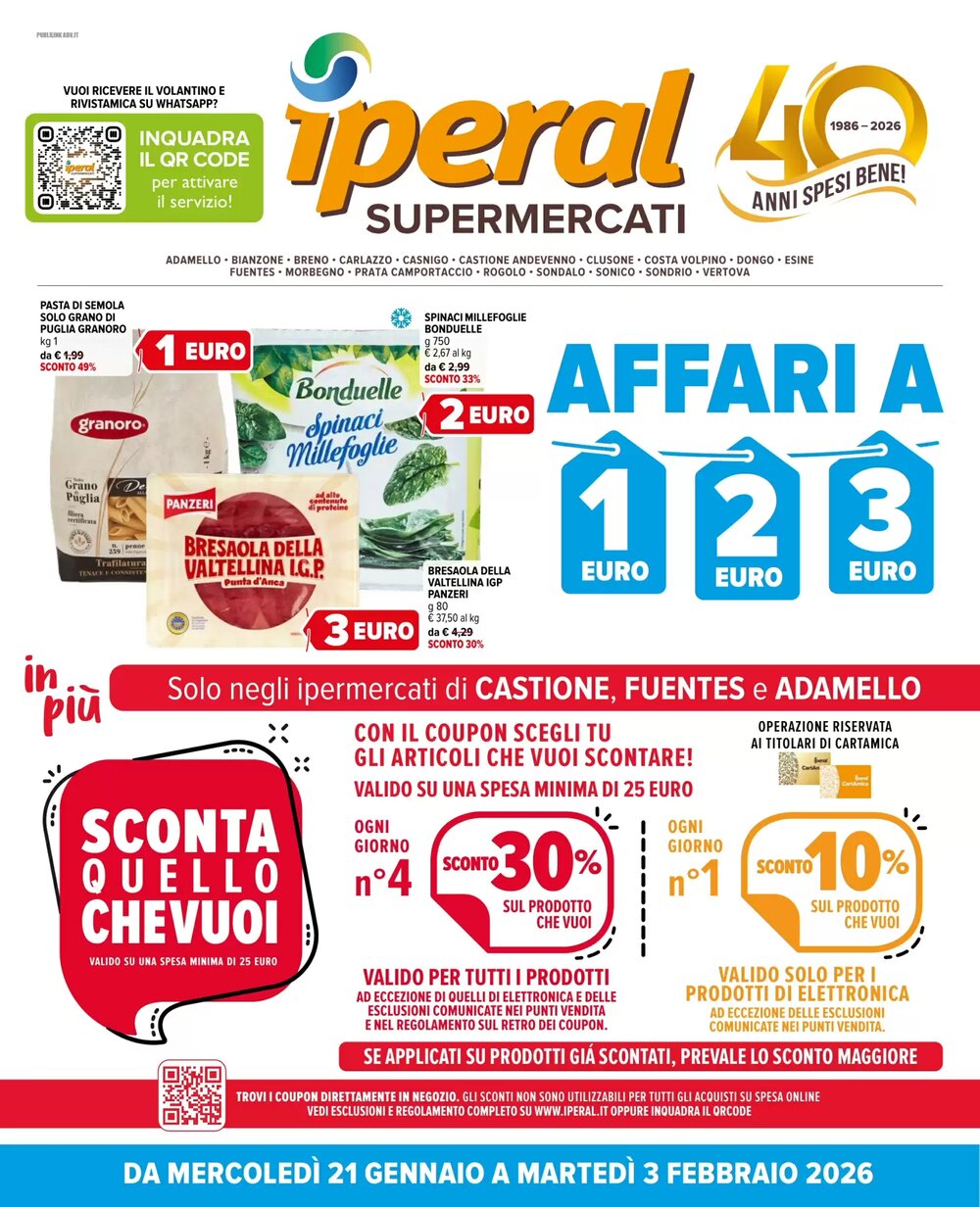 Volantino promozionale Iperal  valide dal 21/01/2026 - Pagina 1.