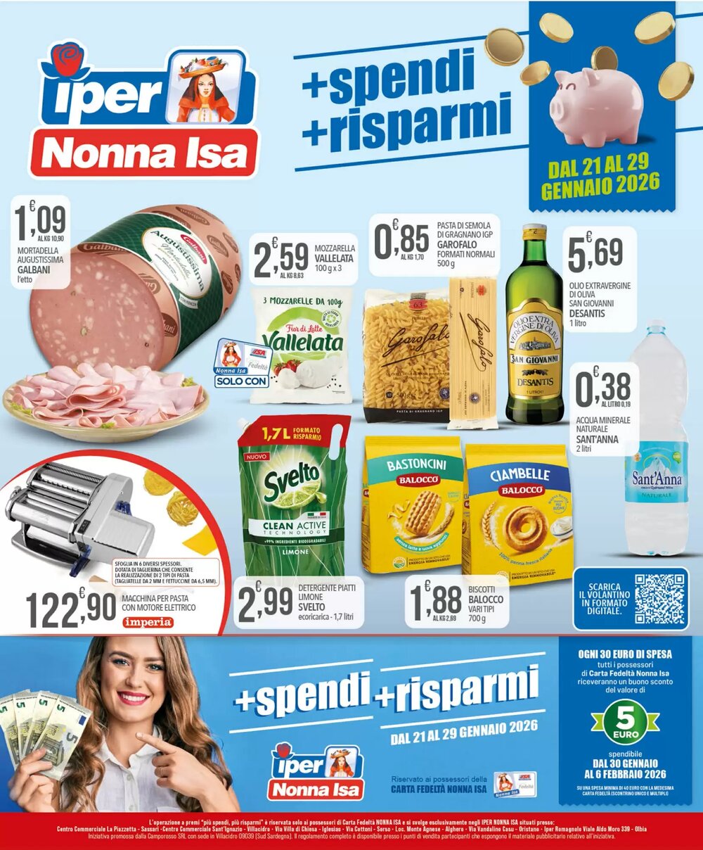 Volantino promozionale Iper Nonna Isa  valide dal 21/01/2026 - Pagina 1.