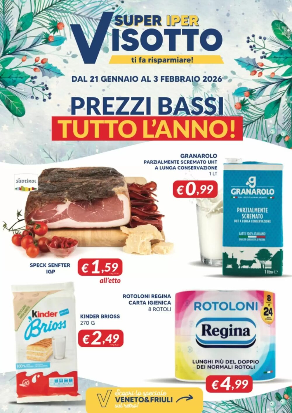 Volantino promozionale Supermercati Visotto  valide dal 21/01/2026 - Pagina 1.