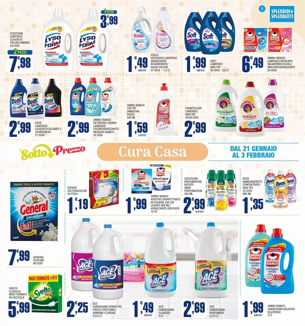 Volantino promozionale Splendidi e Splendenti  valide dal 21/01/2026 - Pagina 9.